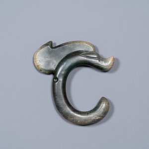 A Chinese carved celadon jade 'pig dragon 豬龍', probably 20th C. — photo 1