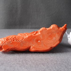 A Chinese carved coral group with a laughing Buddha, Republic, 20th C. — 照片 12