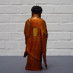 A Chinese carved gilt wood figure of Buddha standing, 18/19th C. — 照片 27