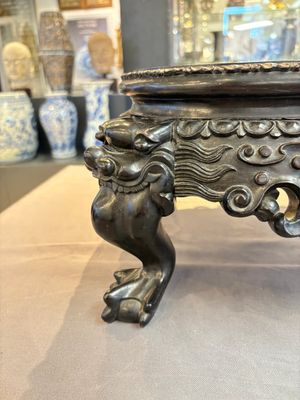 A Chinese carved hongmu stand, Canton 19th C. — 照片 14