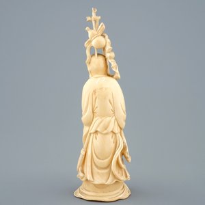 A Chinese carved ivory figure of Shou Lao, late 19th C. — 照片 4