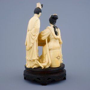 A Chinese carved ivory group of musicians with a qin, 19th C. — photo 4