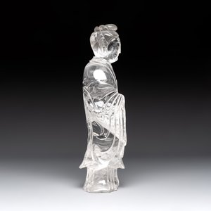 A Chinese carved rock crystal Guanyin, 20th C. — 照片 5