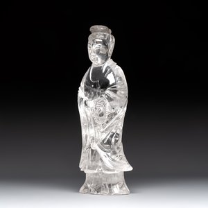 A Chinese carved rock crystal Guanyin, 20th C. — 照片 6