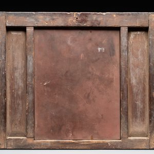 A Chinese carved stone 'Sanxing' plaque mounted in a wooden frame, 19th C. — 照片 2
