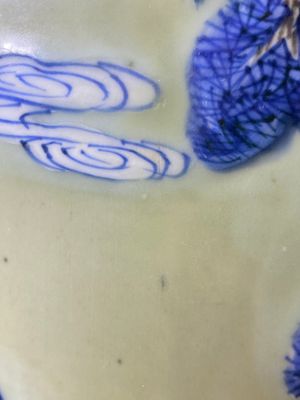 A Chinese celadon-ground blue, white and copper-red rouleau vase, Kangxi — 照片 17
