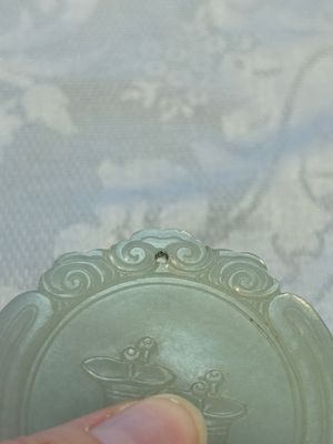 A Chinese celadon jade snuff bottle, a plaque and a ritual stick, Han and later — photo 5