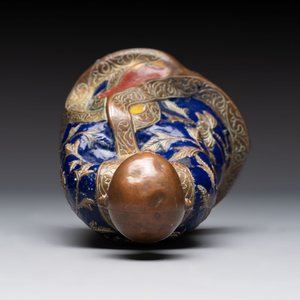 A Chinese champlevé figure of Luohan, Qianlong mark, 18/19th C. — photo 6