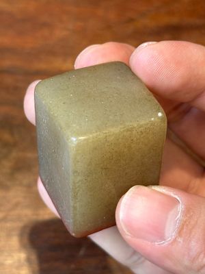 A Chinese 'chicken blood' soapstone seal and a russet jade seal, Qing — photo 9