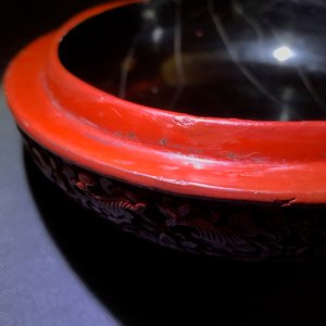 A Chinese cinnabar lacquer box and cover with floral design, 18/19th C. — 照片 12