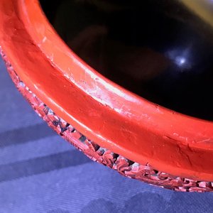 A Chinese cinnabar lacquer box and cover with floral design, 18/19th C. — 照片 14