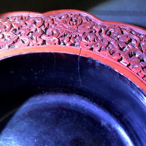 A Chinese cinnabar lacquer box and cover with floral design, 18/19th C. — 照片 21
