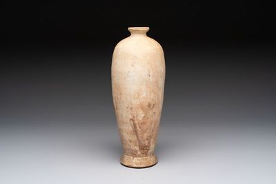 A Chinese Cizhou cream-glazed high-shouldered vase, Song/Jin
