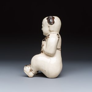 A Chinese Cizhou figure of a seated boy — 照片 3