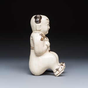 A Chinese Cizhou figure of a seated boy — 照片 5