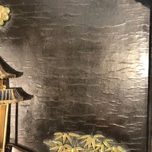 A Chinese cloisonné and jade-embellished carved wood and lacquer panel, 18th C. — photo 50