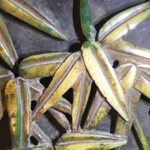 A Chinese cloisonné and jade-embellished carved wood and lacquer panel, 18th C. — photo 76