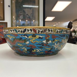 A Chinese cloisonné 'dragon' bowl, Wanli mark but probably later — 照片 28