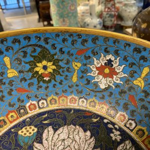 A Chinese cloisonné 'dragon' bowl, Wanli mark but probably later — 照片 9