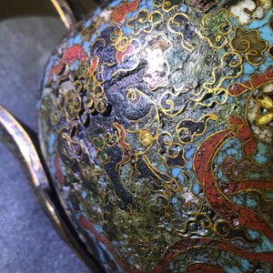 A Chinese cloisonné ewer with Buddhist lions, Ming — 照片 22