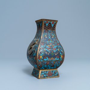 A Chinese cloisonné 'fanghu' vase, Wanli — 照片 1