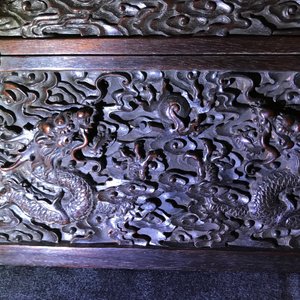 A Chinese cloisonné-mounted carved zitan wood and gilt bronze-handled box, Qing — photo 31