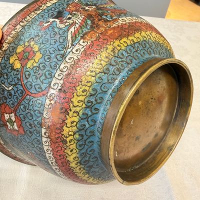 A Chinese cloisonné 'Phoenixes' bowl — photo 13