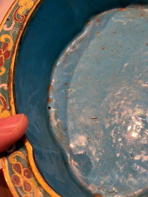 A Chinese cloisonné quatrefoil jardinière with later European-mounted feet, 18/19th C. — photo 15