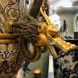 A Chinese cloisonné replica of the seismograph by Zhang Heng, 20th C. — 照片 16