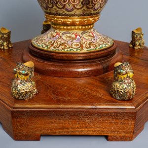 A Chinese cloisonné replica of the seismograph by Zhang Heng, 20th C. — 照片 5