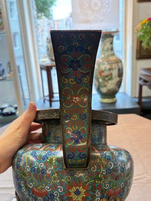 A Chinese cloisonné tripod censer and cover, 19th C. — 照片 15