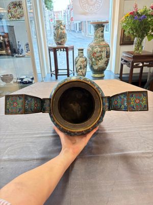 A Chinese cloisonné tripod censer and cover, 19th C. — 照片 21