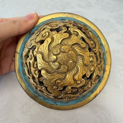 A Chinese cloisonné tripod censer and cover — photo 16