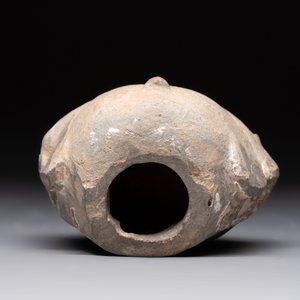 A Chinese cold painted terracotta head of a lady, Han — photo 8