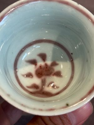 A Chinese copper-red and white 'chilong' stem cup, Ming — photo 6