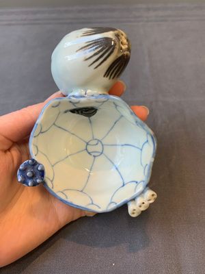 A Chinese copper-red, blue and white lotus-shaped water dropper, Kangxi — photo 7