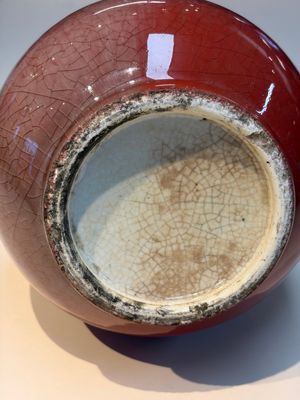 A Chinese copper-red-glazed bottle vase, 18/19th C. — photo 11