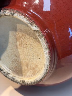 A Chinese copper-red-glazed bottle vase, 18/19th C. — photo 13
