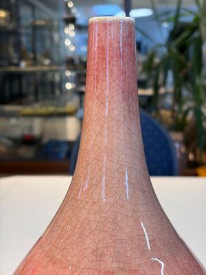 A Chinese copper-red-glazed bottle vase, 18/19th C. — photo 5