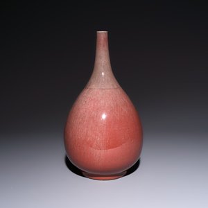 A Chinese copper-red-glazed bottle vase, 18/19th C. — photo 1