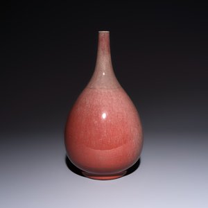 A Chinese copper-red-glazed bottle vase, 18/19th C. — photo 2
