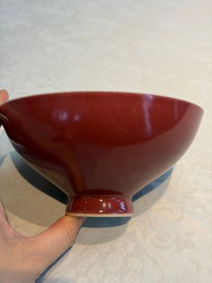 A Chinese copper-red-glazed 'Lianzi' bowl, Qianlong mark and of the period — photo 5