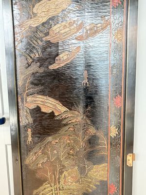 A Chinese Coromandel lacquered four-panel folding screen with mountainous landscapes, 17/18th C. — photo 23