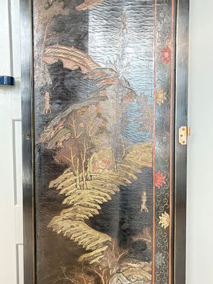 A Chinese Coromandel lacquered four-panel folding screen with mountainous landscapes, 17/18th C. — photo 24