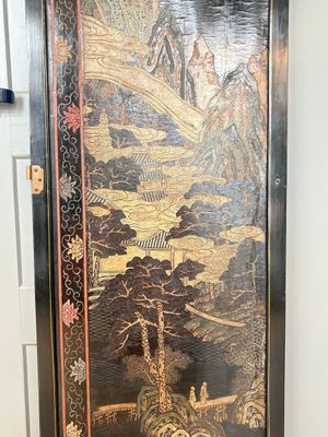 A Chinese Coromandel lacquered four-panel folding screen with mountainous landscapes, 17/18th C. — photo 34