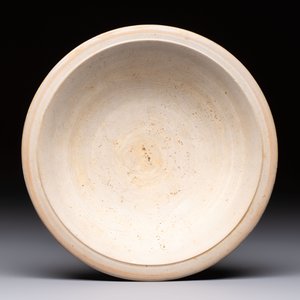 A Chinese cream-glazed pillow, a grey terracotta roof tile and a grey-glazed cover, Republic and earlier — photo 15