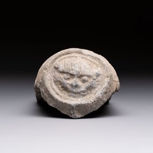A Chinese cream-glazed pillow, a grey terracotta roof tile and a grey-glazed cover, Republic and earlier — photo 9