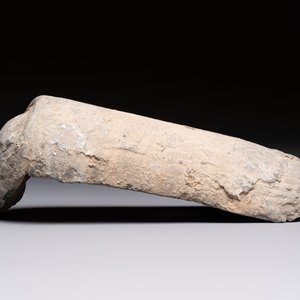 A Chinese cream-glazed pillow, a grey terracotta roof tile and a grey-glazed cover, Republic and earlier — photo 10