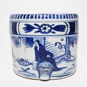 A Chinese cylindrical blue and white censer, Ming, Wanli — photo 2