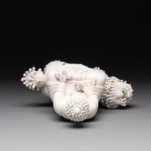 A Chinese Dehua blanc de Chine Buddha seated on a lion, 20th C. — photo 6